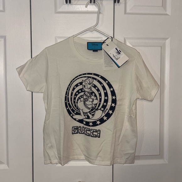 NWT AUTH GUCCI X DISNEY DONALD DUCK WHITE T-SHIRT SIZE L - Picture 4 of 9